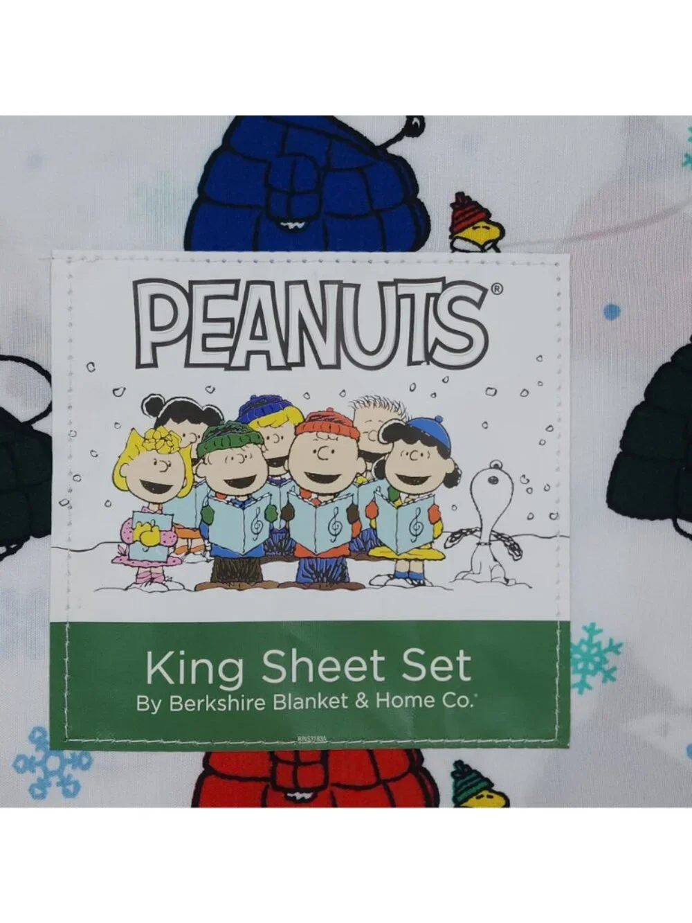 Peanuts Snoopy King Sheet Set By Berkshire Holiday Christmas Igloo Winter 4 pc